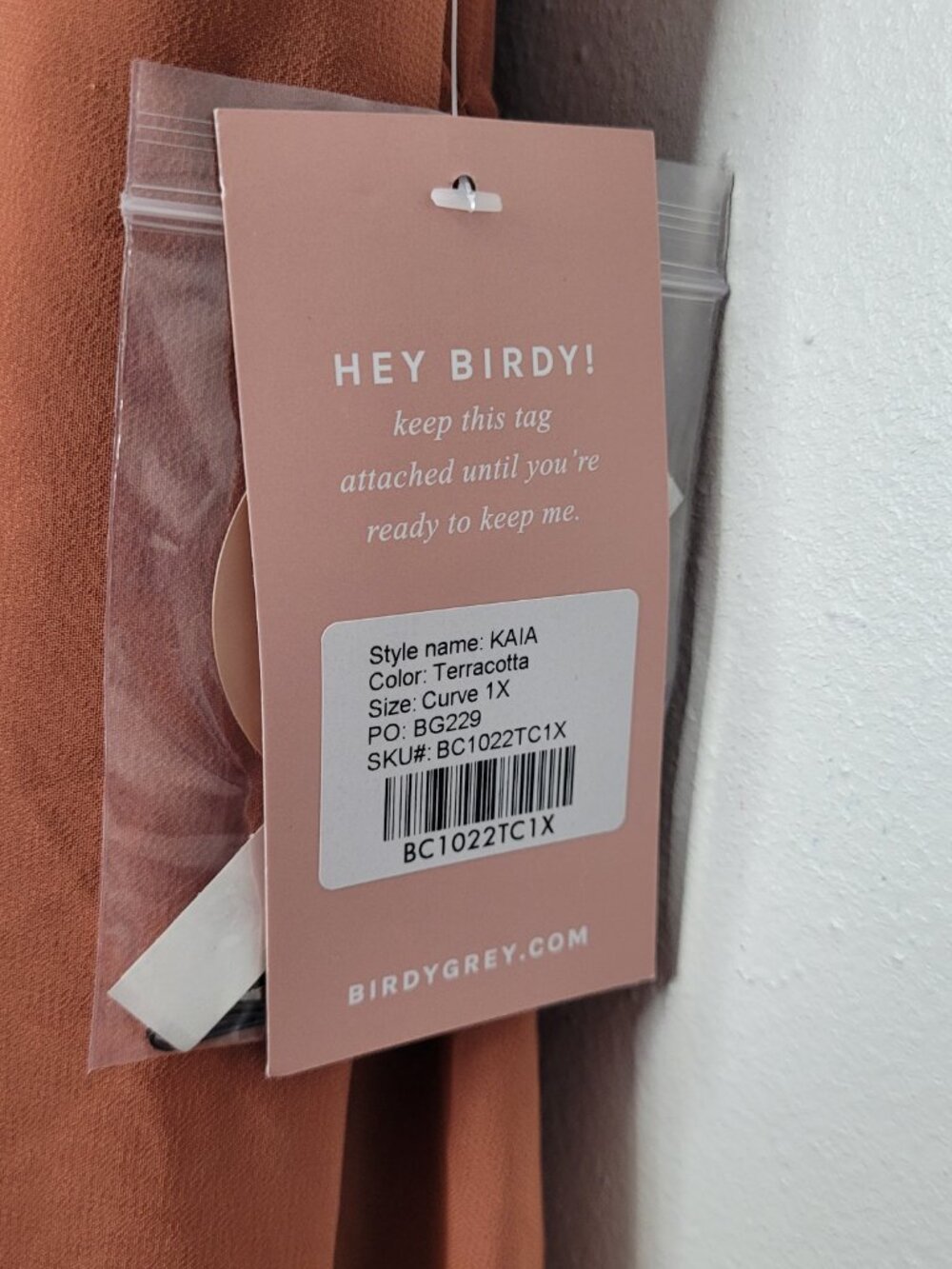 Birdy Grey KAIA DRESS CHIFFON TERRACOTTA bridesmaid long dress size 1x NWT - Picture 6 of 11